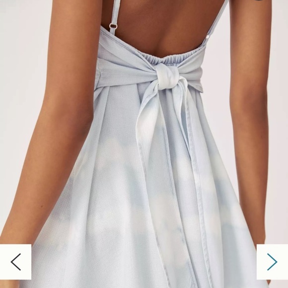 NWT Cloth & Stone Anthropologie Tie Dye Chambray Mini Dress XS - Picture 2 of 4